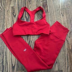 ALO Yoga Red Airlift Set